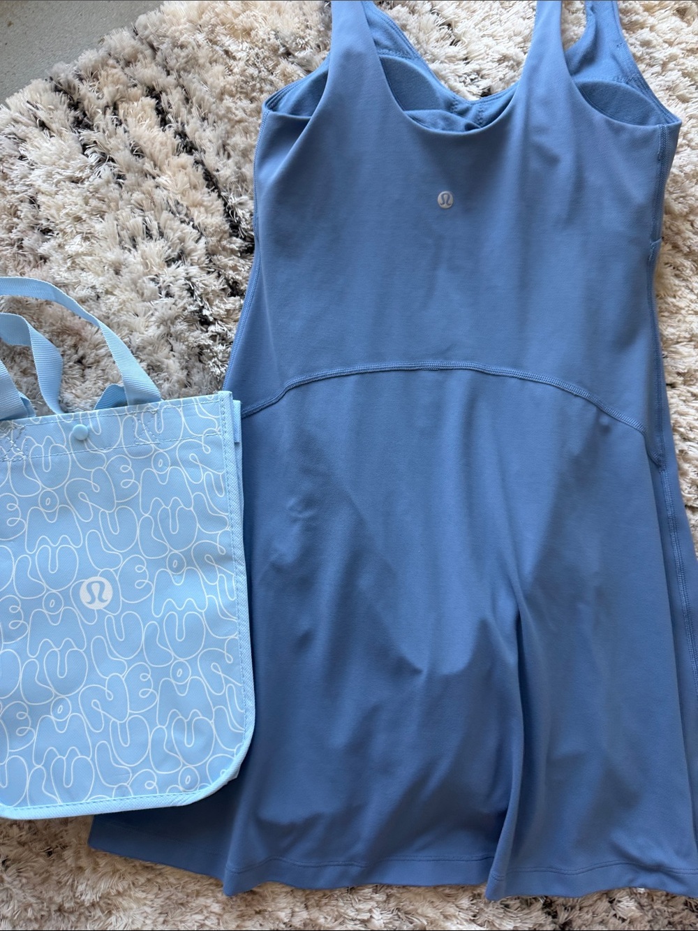Lululemon Everyday Slip Dress / shorts Blue - Picture 3 of 4